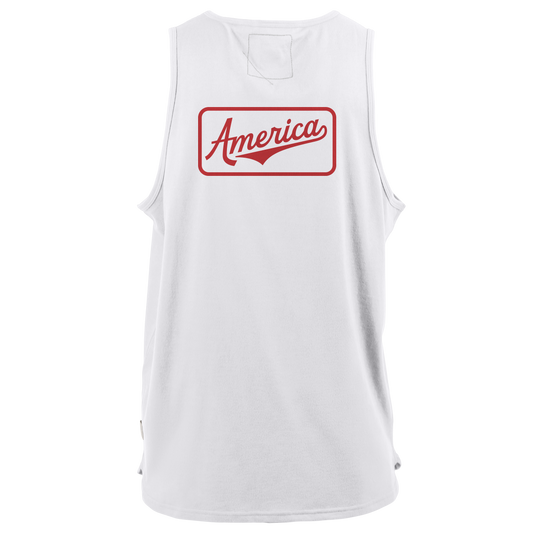 America Badge Cortaro™ Tank Top  Back White