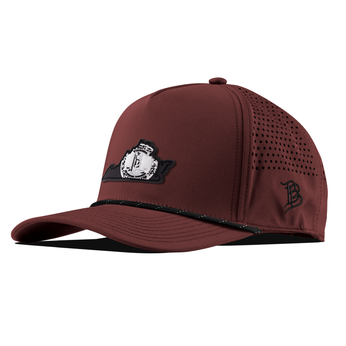 Virginia Vintage Curved 5 Panel Performance Maroon/Black