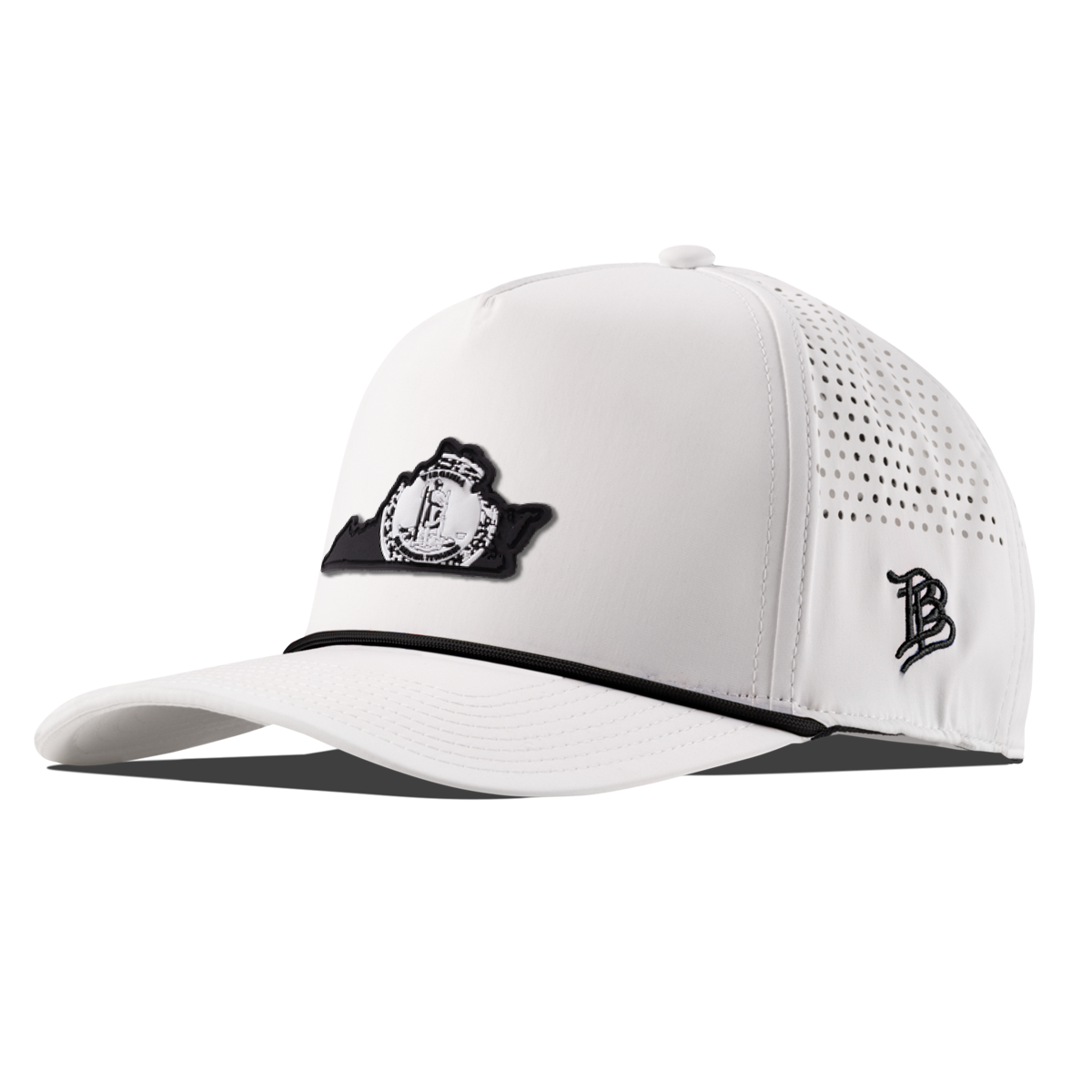 Virginia Vintage Curved 5 Panel Performance White/Black