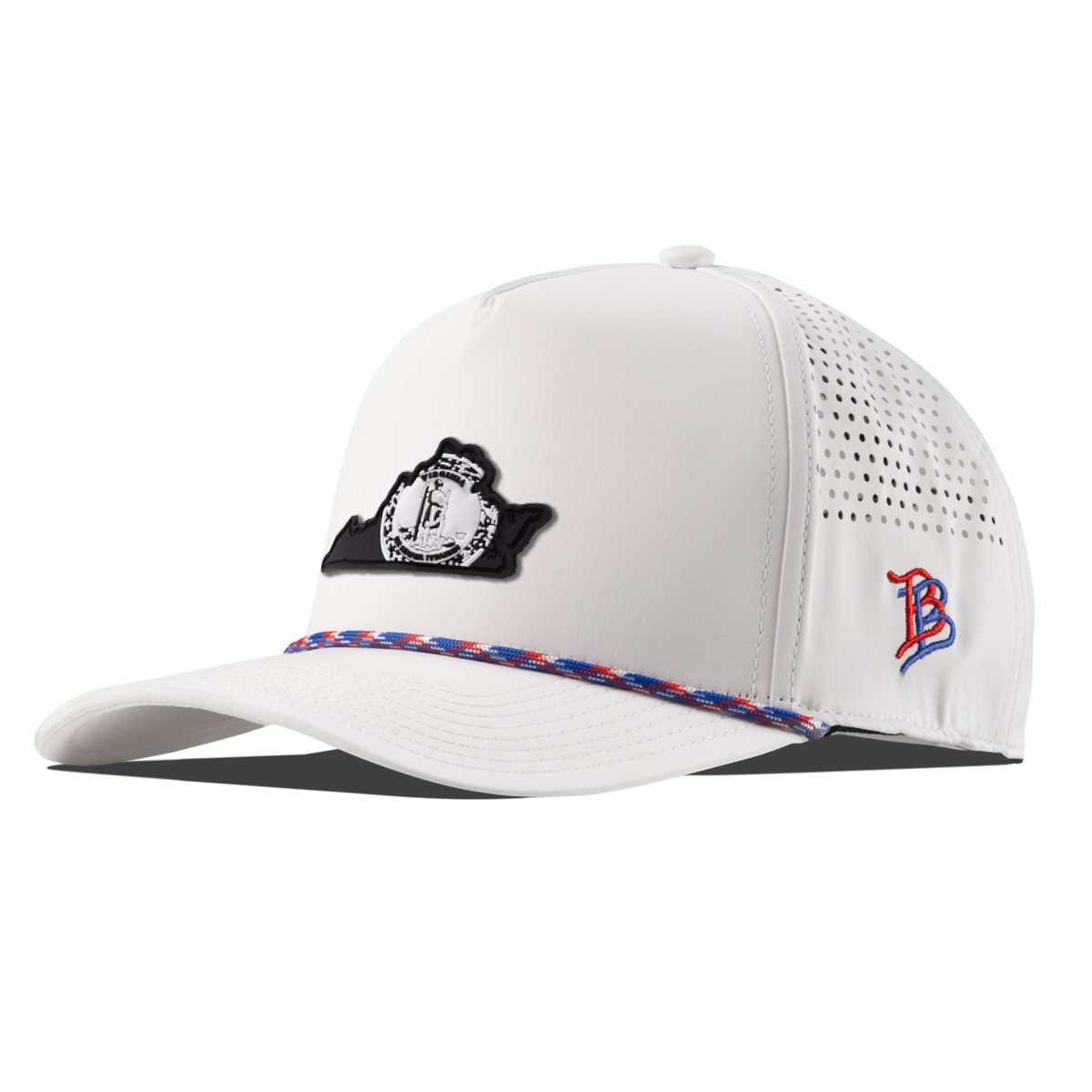 Virginia Vintage Curved 5 Panel Performance White + RWB