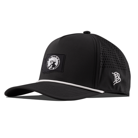 Washington Vintage Curved 5 Panel Performance Black