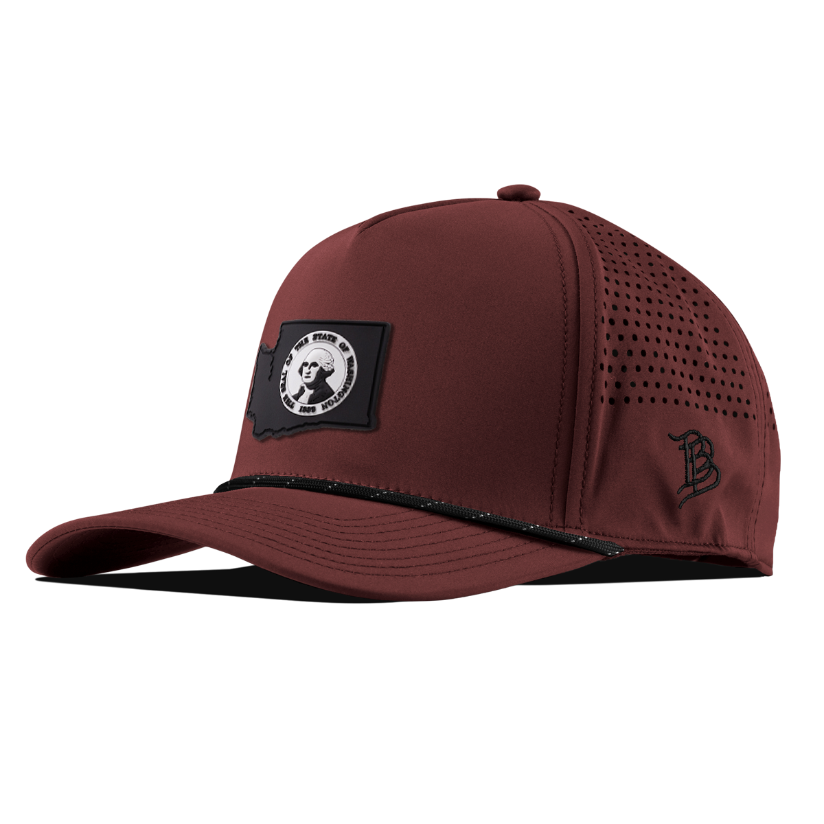 Washington Vintage Curved 5 Panel Performance Maroon/Black