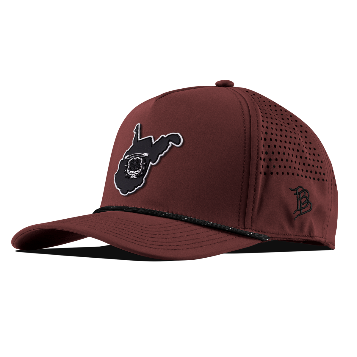 West Virginia Vintage Curved 5 Panel Performance Maroon/Black 