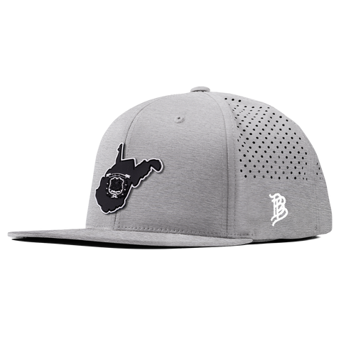 West Virginia Vintage Flat Performance Heather Gray