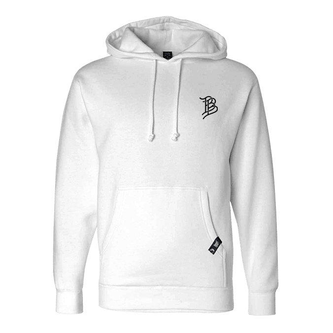 Hardworking Hoodie Front White