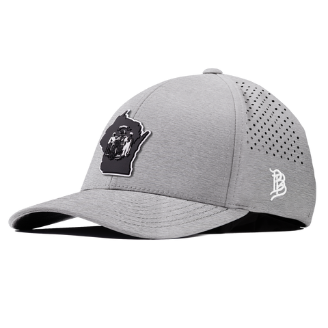Wisconsin Vintage Curved Performance Heather Gray
