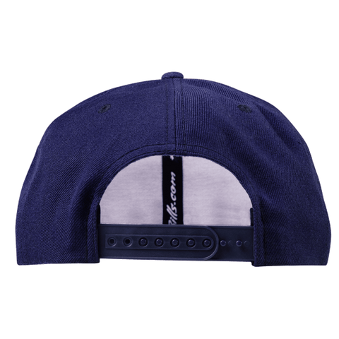 Branded Team Logo PVC Classic Snapback Back Navy