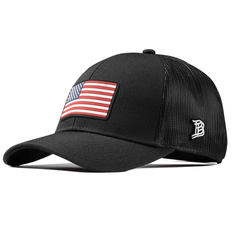 Old Glory PVC Flexfit Snapback Trucker Back CURVED