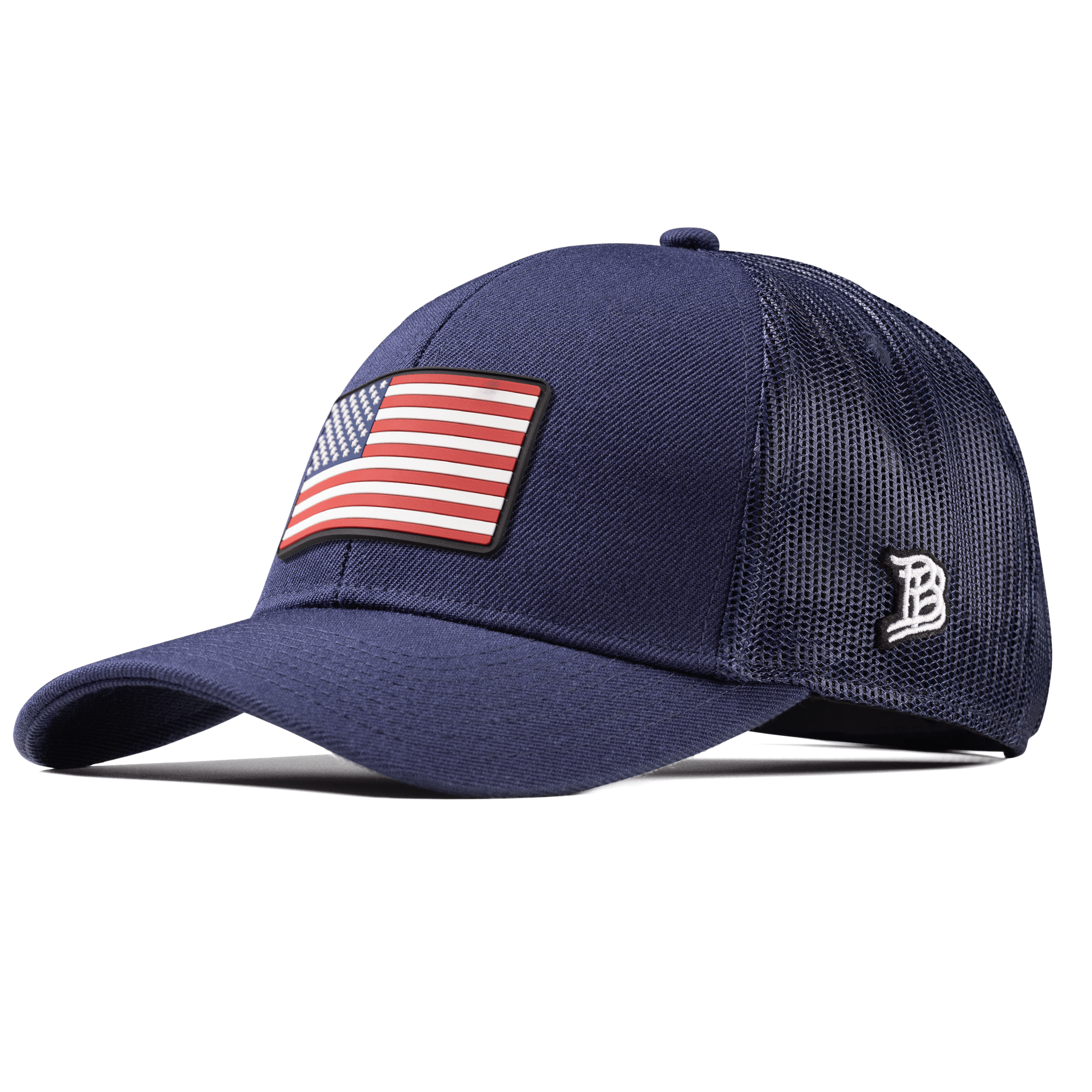 Old Glory PVC Flexfit Snapback Trucker Back CURVED