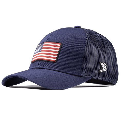 Old Glory PVC Flexfit Snapback Trucker Back CURVED