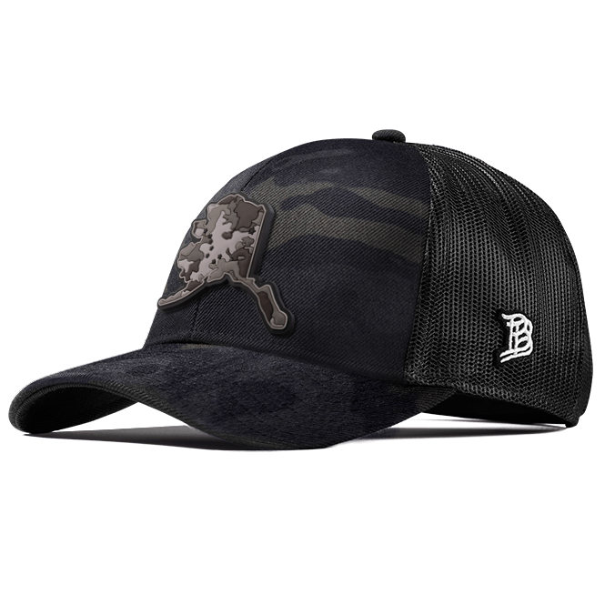 Alaska Camo Flexfit Snapback Trucker Back CURVED