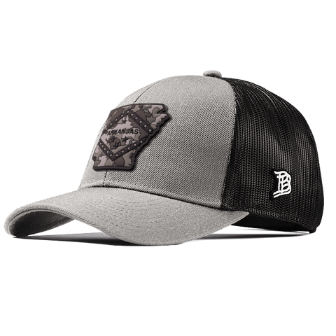 Arkansas Camo Flexfit Snapback Trucker Back CURVED