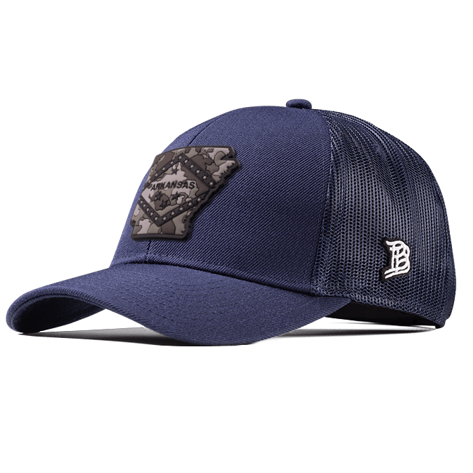 Arkansas Camo Flexfit Snapback Trucker Back CURVED