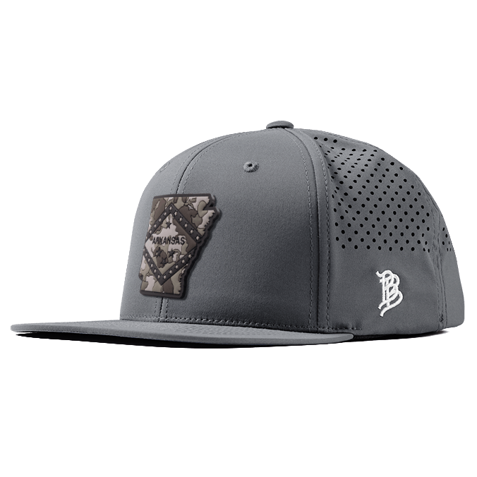 Arkansas Camo PVC Flat Performance Hat