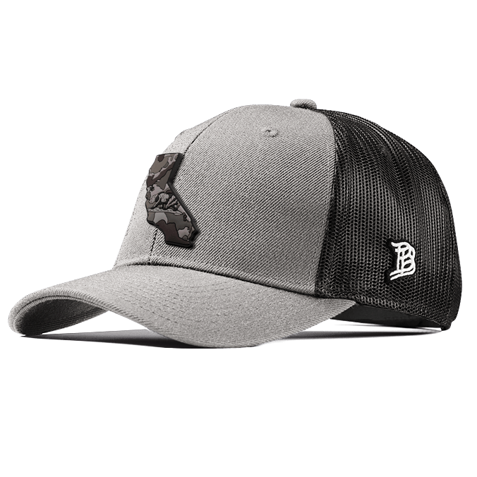 California Camo PVC Curved Trucker