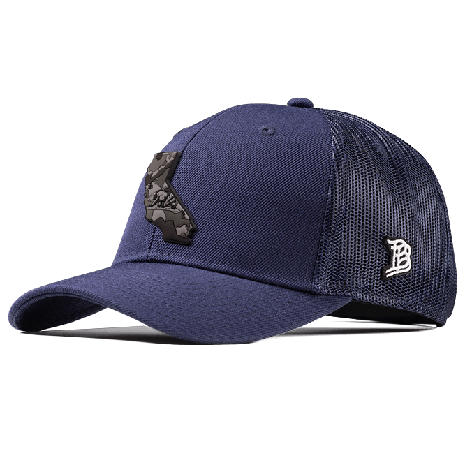 California Camo PVC Curved Trucker