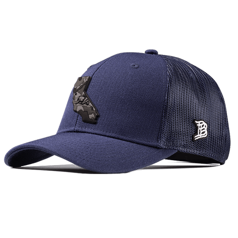 California Camo PVC Curved Trucker