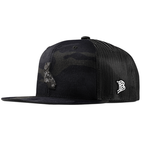 California Camo PVC Flat Trucker
