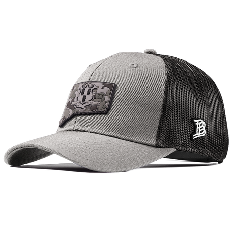 Connecticut Camo PVC Curved Trucker