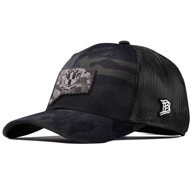 Connecticut Camo PVC Curved Trucker