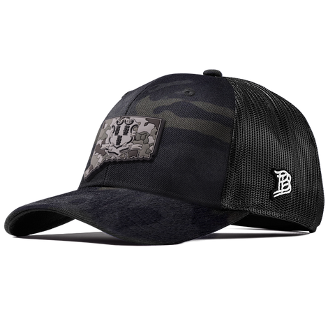 Connecticut Camo PVC Curved Trucker