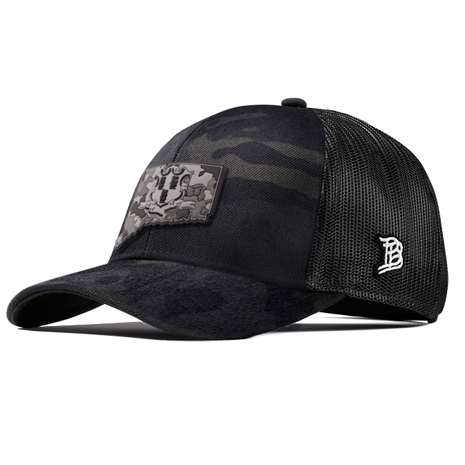 Connecticut Camo Flexfit Snapback Trucker Back CURVED