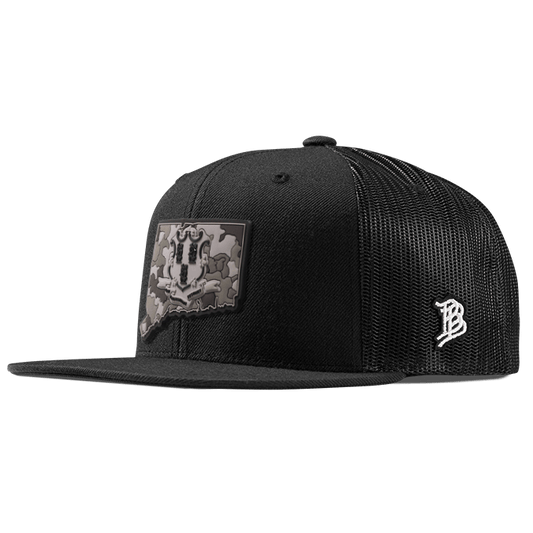 Connecticut Camo PVC Flat Trucker