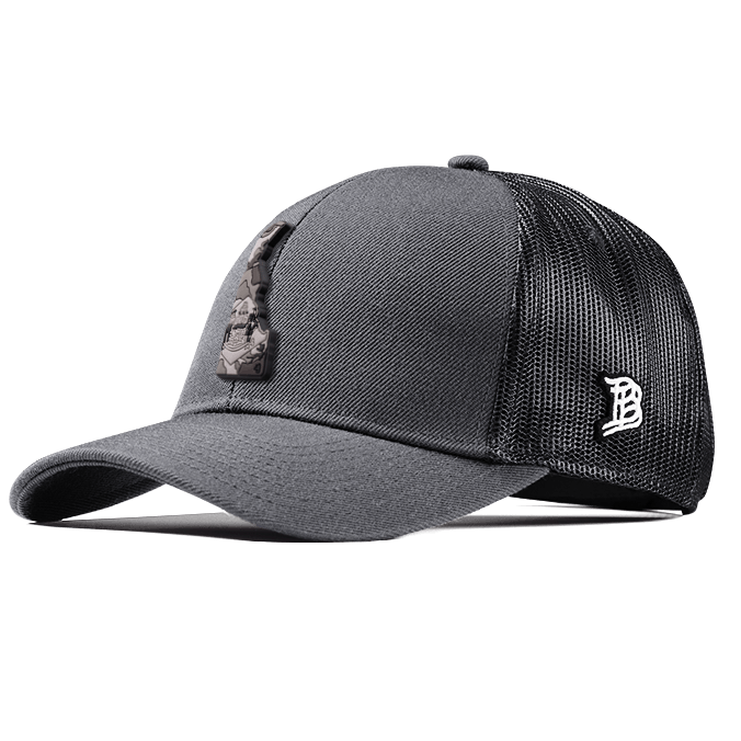 Delaware Camo Flexfit Snapback Trucker Back CURVED