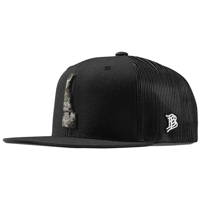 Delaware Camo PVC Flat Trucker