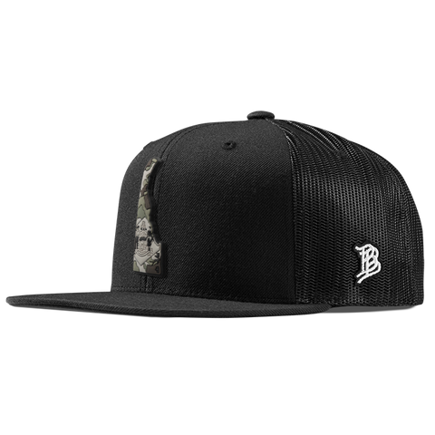 Delaware Camo PVC Flat Trucker