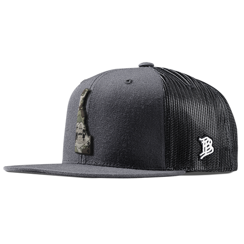 Delaware Camo PVC Flat Trucker
