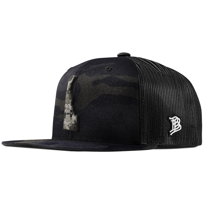 Delaware Camo PVC Flat Trucker