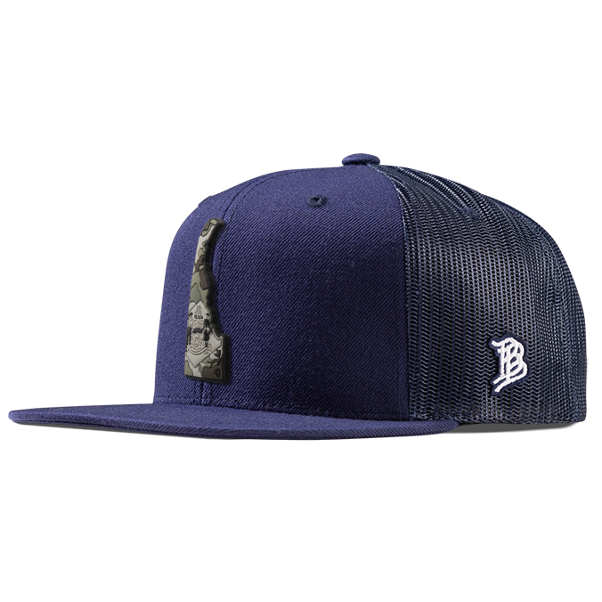 Delaware Camo PVC Flat Trucker