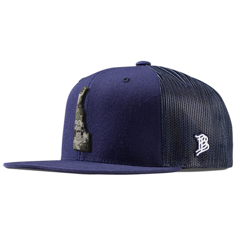 Delaware Camo PVC Flat Trucker
