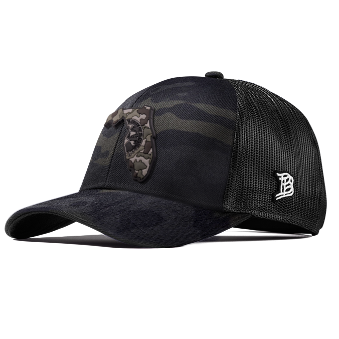 Florida Camo Flexfit Snapback Trucker Back CURVED