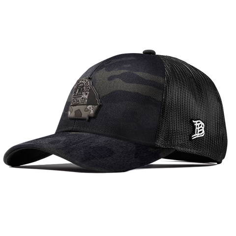 Georgia Camo Flexfit Snapback Trucker Back CURVED