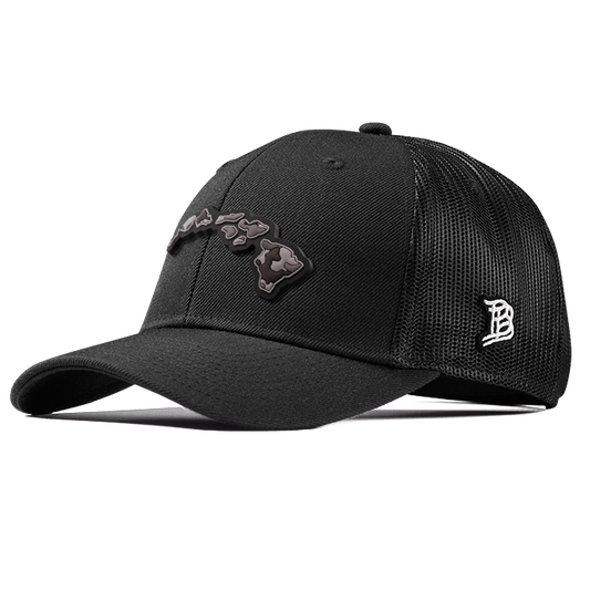 Hawaii Camo PVC Curved Trucker