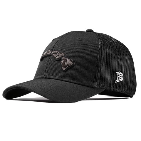 Hawaii Camo PVC Curved Trucker