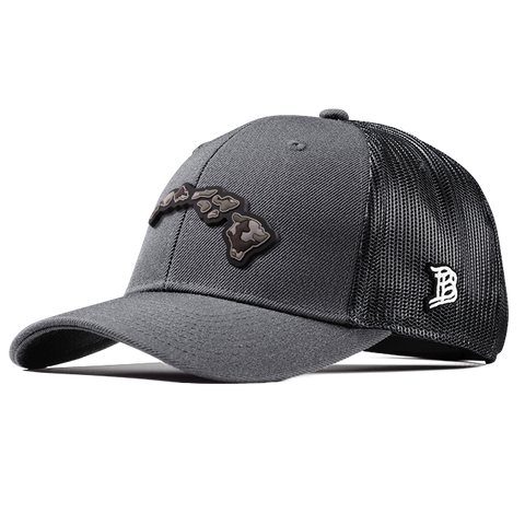 Hawaii Camo PVC Curved Trucker