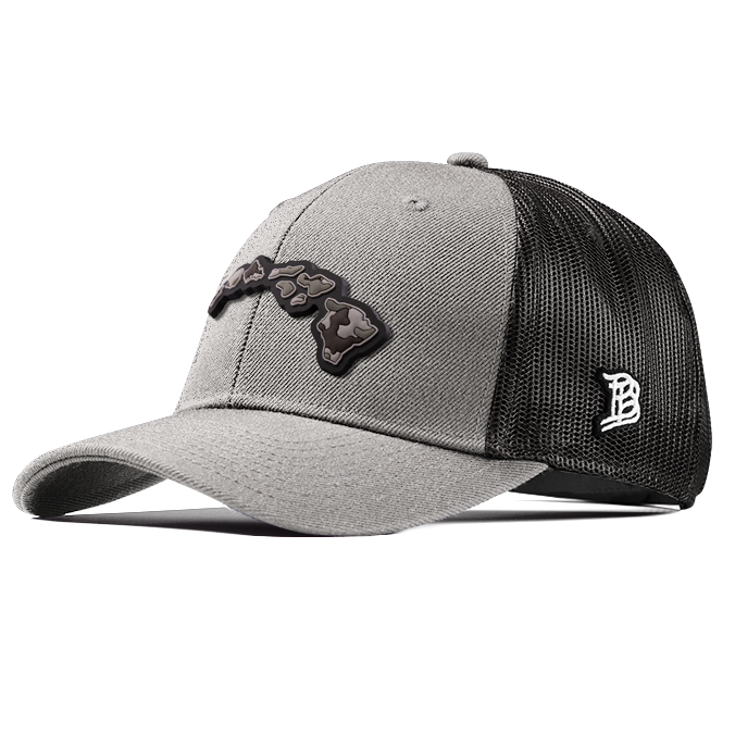 Hawaii Camo PVC Curved Trucker