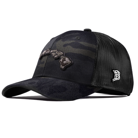 Hawaii Camo PVC Curved Trucker