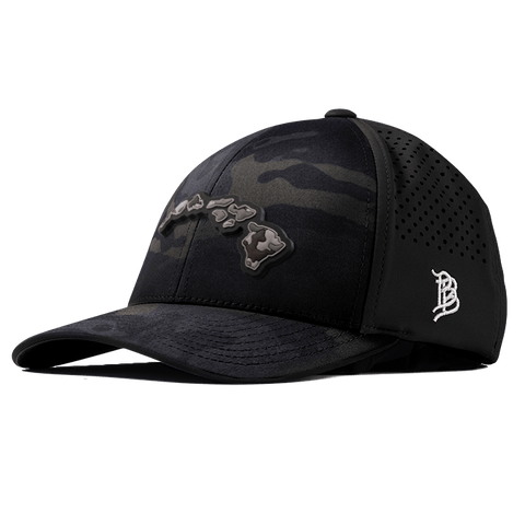 Hawaii Camo PVC Curved Performance Hat