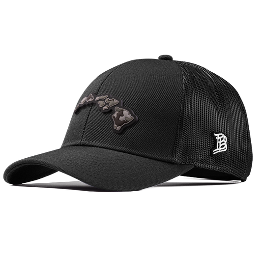 Hawaii Camo Flexfit Snapback Trucker Back CURVED
