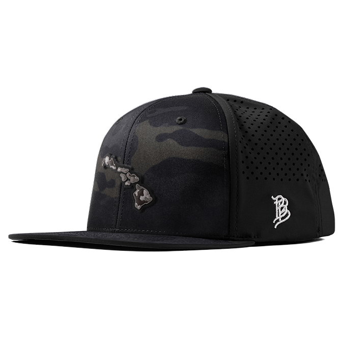 Hawaii Camo PVC Flat Performance Hat