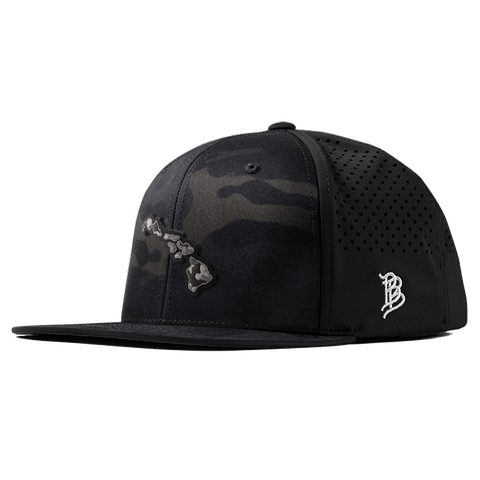 Hawaii Camo PVC Flat Performance Hat