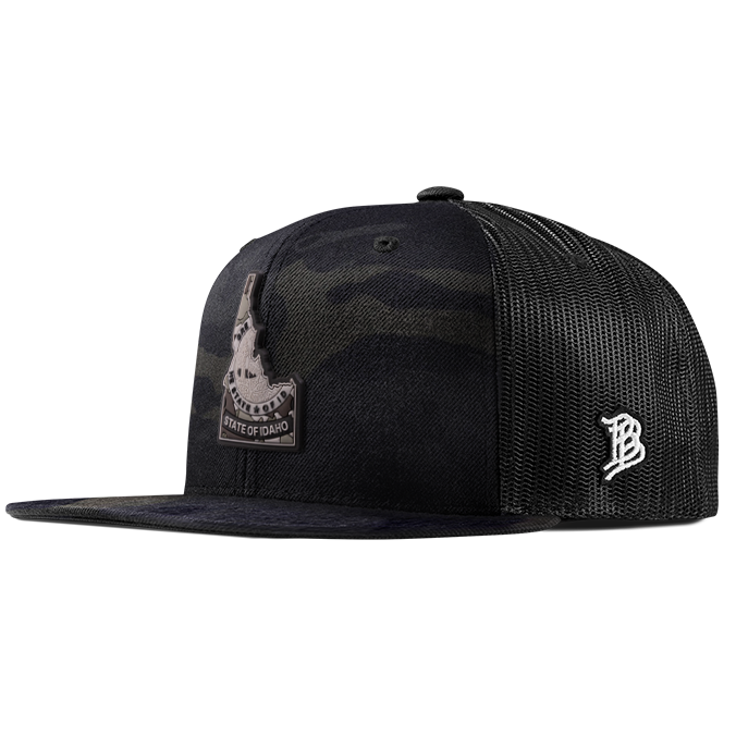 Idaho Camo PVC Flat Trucker