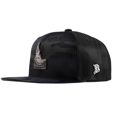 Idaho Camo PVC Flat Trucker