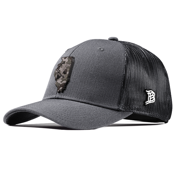 Illinois Camo PVC Curved Trucker