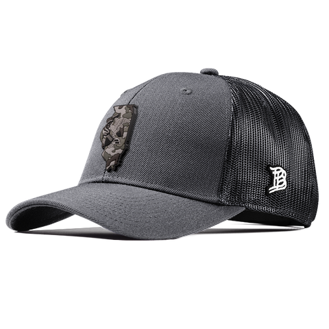 Illinois Camo PVC Curved Trucker