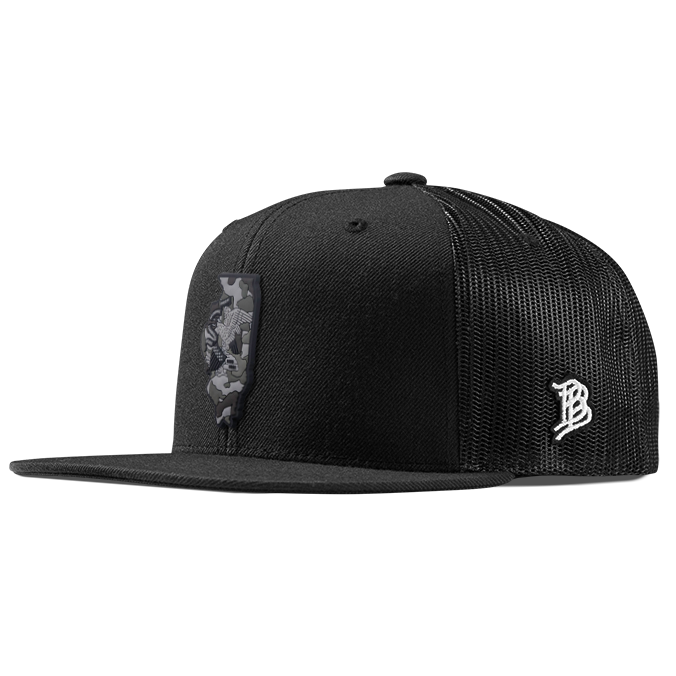 Illinois Camo PVC Flat Trucker
